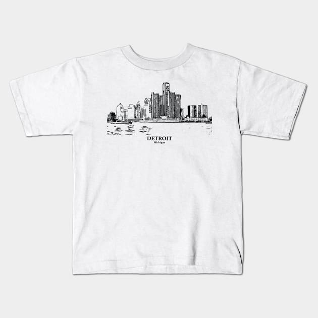 Detroit - Michigan Kids T-Shirt by Lakeric